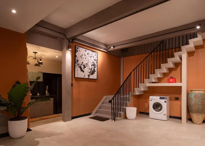 Проживание в семье 35m²thonglor Kingbed/balcony/wifi500mbs/laundry