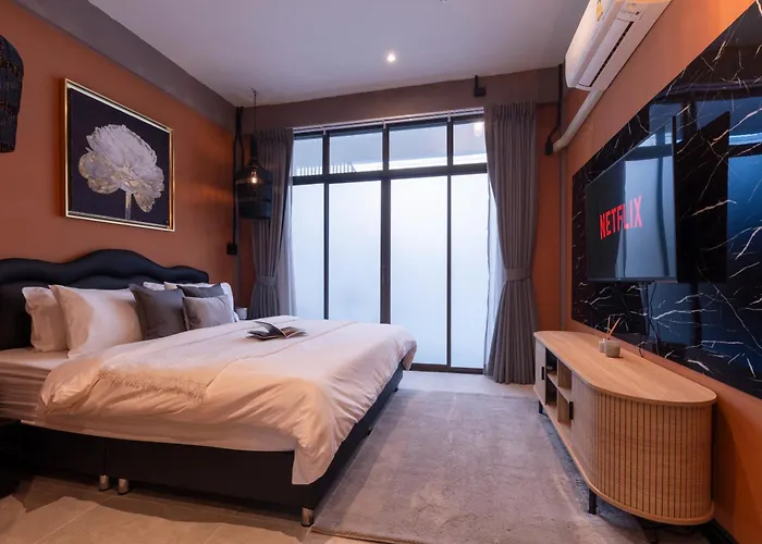 Privat bolig 35m²thonglor Kingbed/balcony/wifi500mbs/laundry *